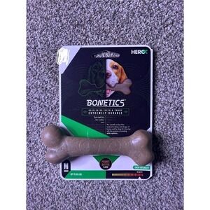 Caitec Hero Bonerics Femur Bone Dog Chew Toy Medium Peanut Butter Durable Gentle